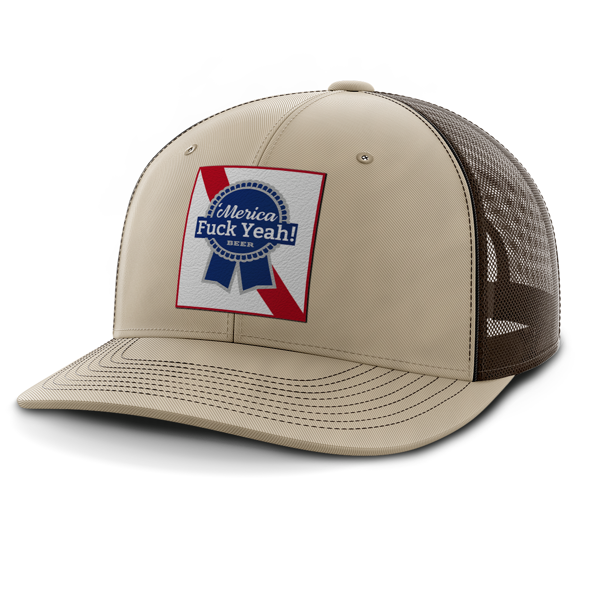Merica - F Yeah, Leather Patch Hat (Copy)