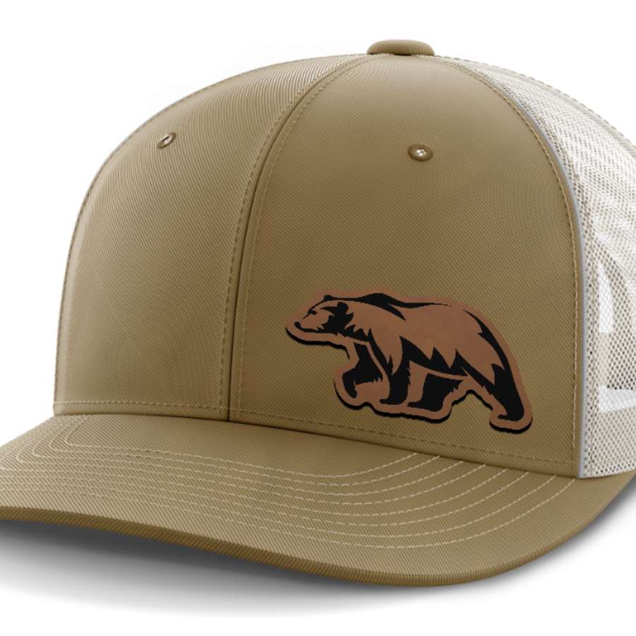 Bear, Leather Patch Hat — Coyote Brown | Light Khaki