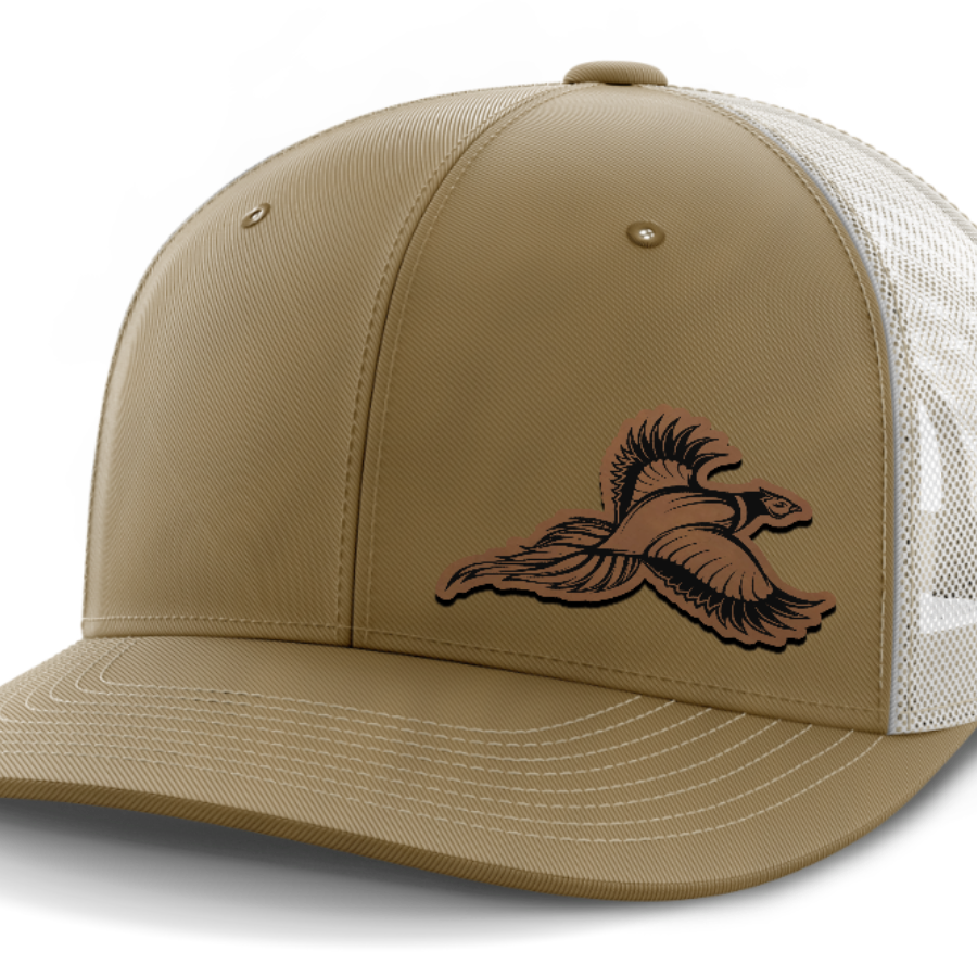 Pheasant Hunting, 6-Panel Mid-Profile Snap-Back Hat — Coyote Brown | Light Khaki
