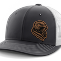 Eagle Flag (left), Leather Patch Hat — Dark Gray | White