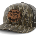 Cranky, Crankbait (round), Leather Patch Hat — Mossy Oak Bottomland