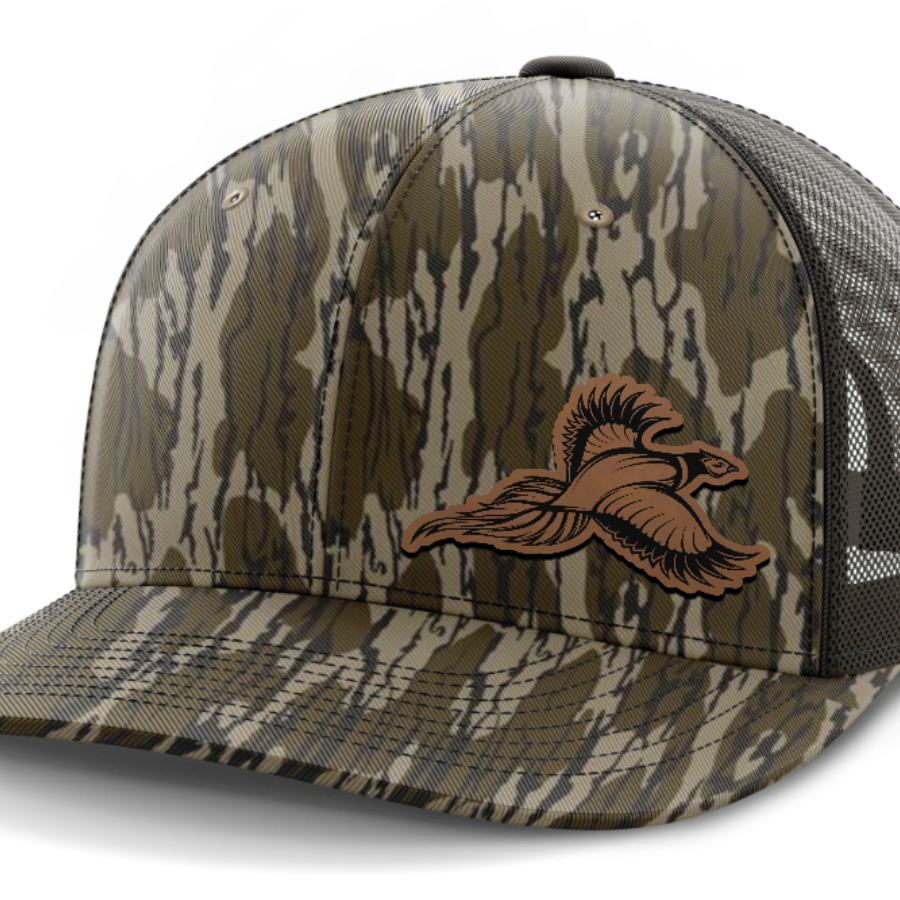 Pheasant Hunting, 6-Panel Mid-Profile Snap-Back Hat — Mossy Oak Bottomland