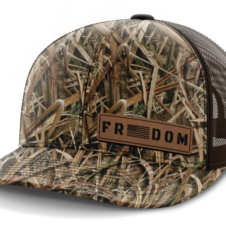 Freedom, Leather Patch Hat — Mossy Oak Shadow Grassblades