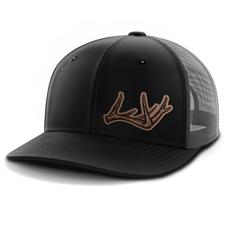 Antlers, Deer & Shed Hunting, Leather Patch Hat