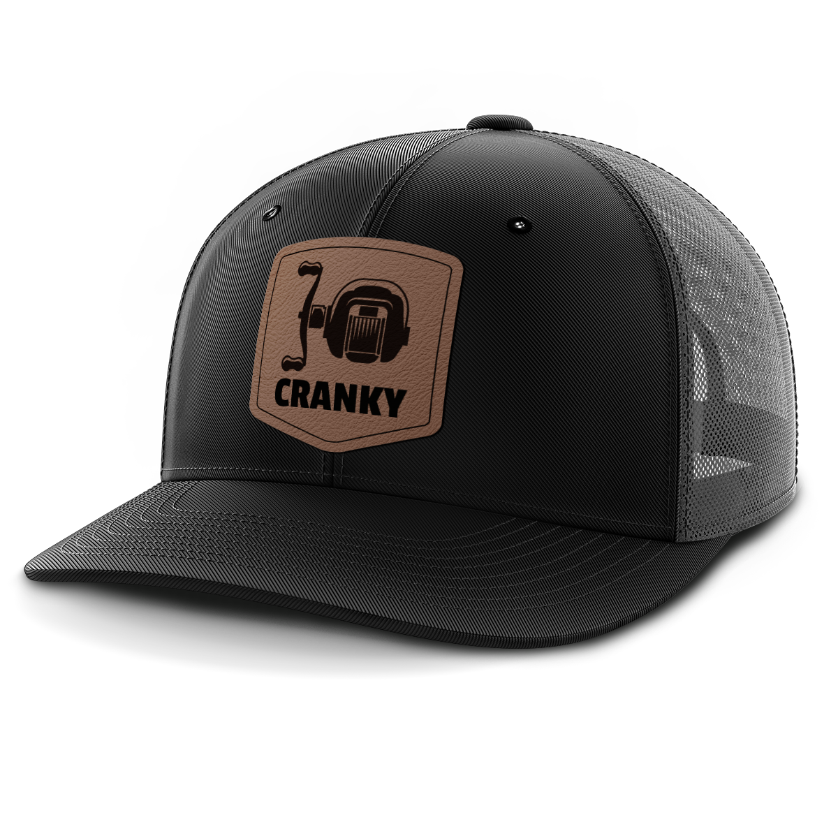 Cranky, Baitcaster, Leather Patch Hat