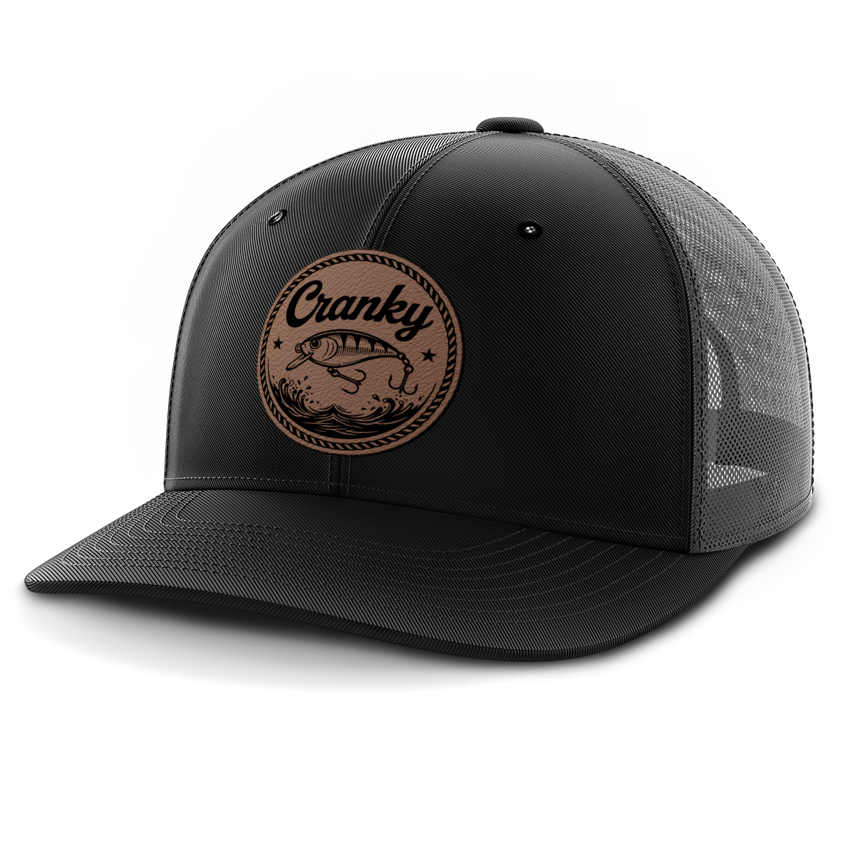 Cranky, Crankbait (round), Leather Patch Hat
