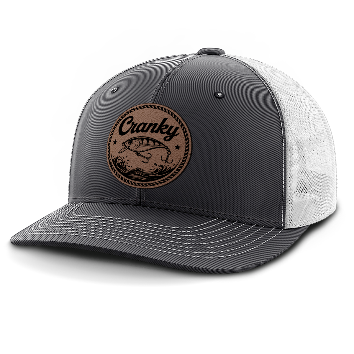 Cranky, Crankbait (round), Leather Patch Hat