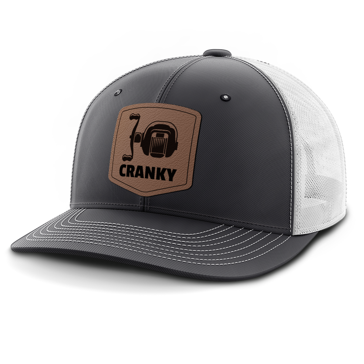 Cranky, Baitcaster, Leather Patch Hat
