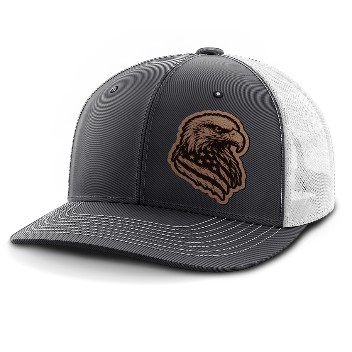 Eagle Flag (left), Leather Patch Hat