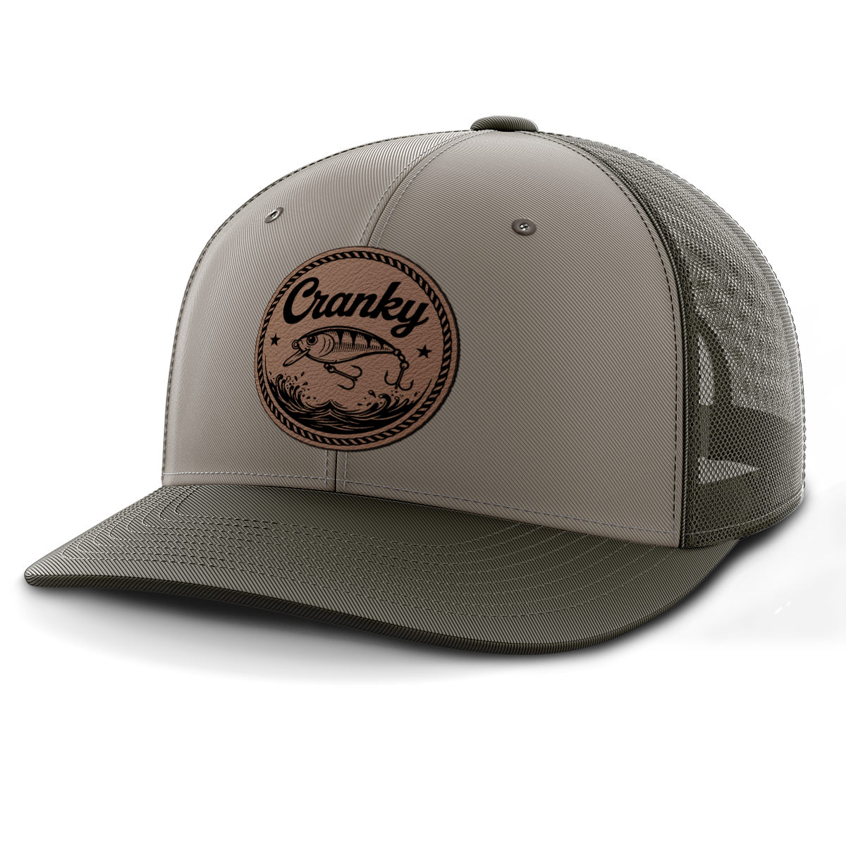 Cranky, Crankbait (round), Leather Patch Hat