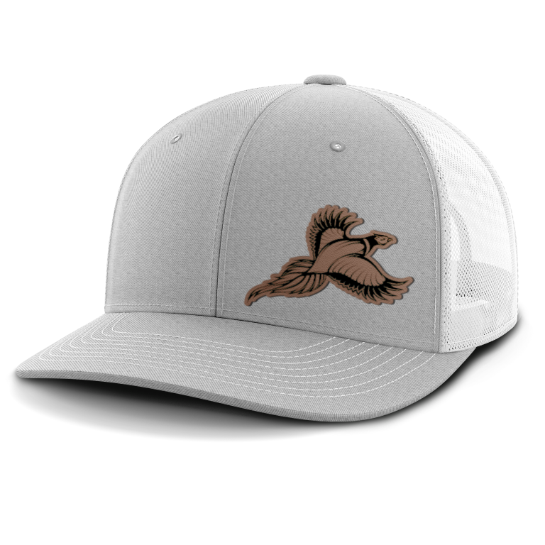 Leather Patch Trucker Hat, Duck Hunting (centered patch) – Cedar Pine Bay