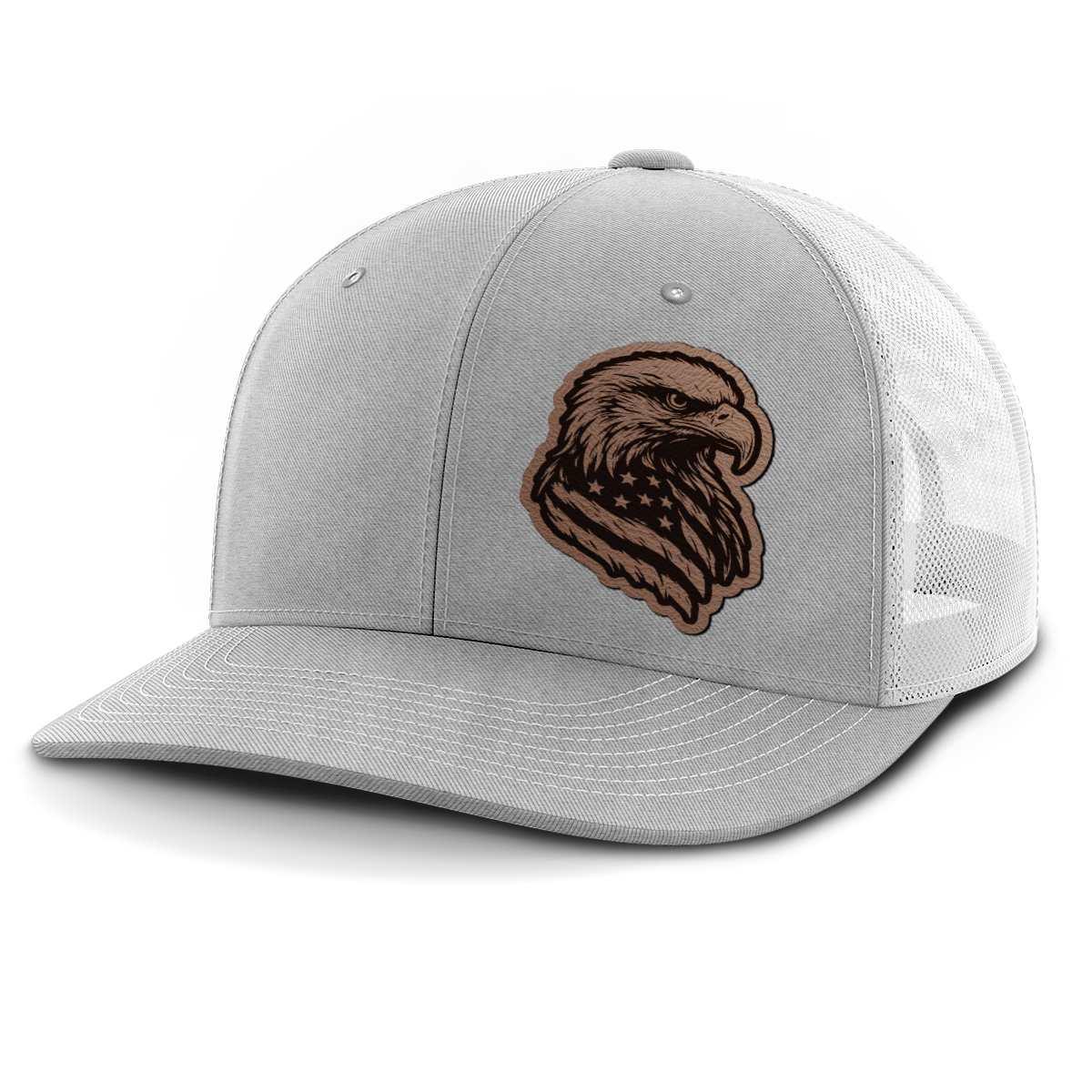 Eagle Flag (left), Leather Patch Hat