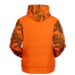 Chukar Hunting, Mother Chukar, Mid Weight Pullover Hoodie, Orange Camo
