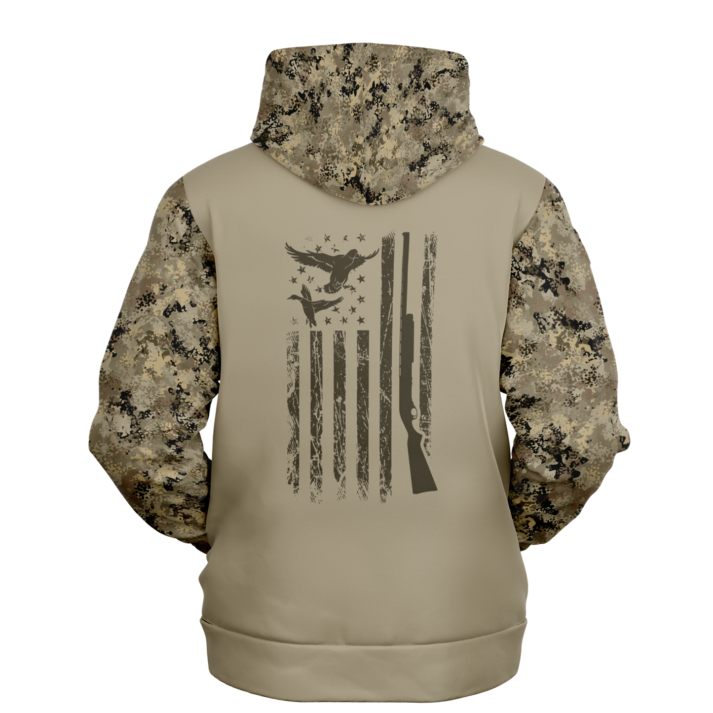 Duck Hunting Blow Me Mid Weight Pullover Hoodie Tan Camo