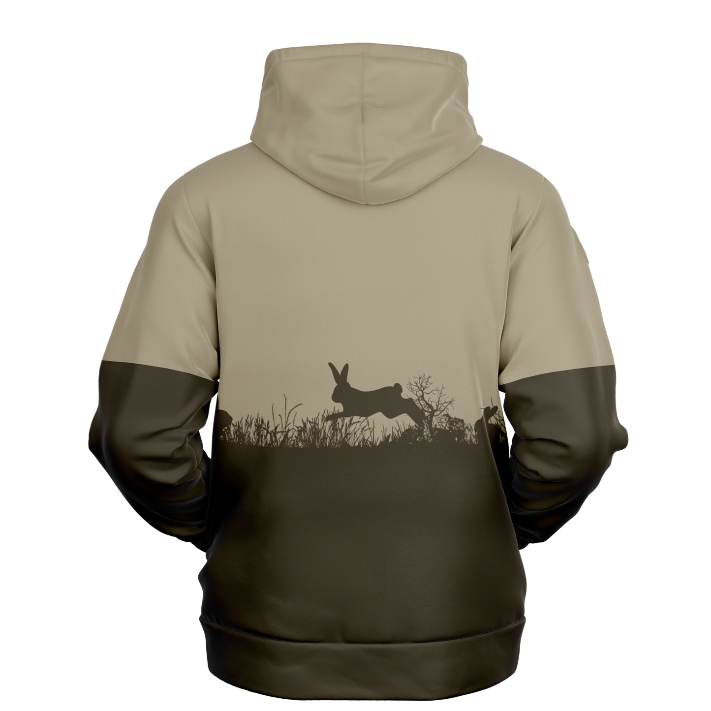 Rabbit Hunting, Butcher Chart, Mid Weight Pullover Hoodie (Tan/Brown)