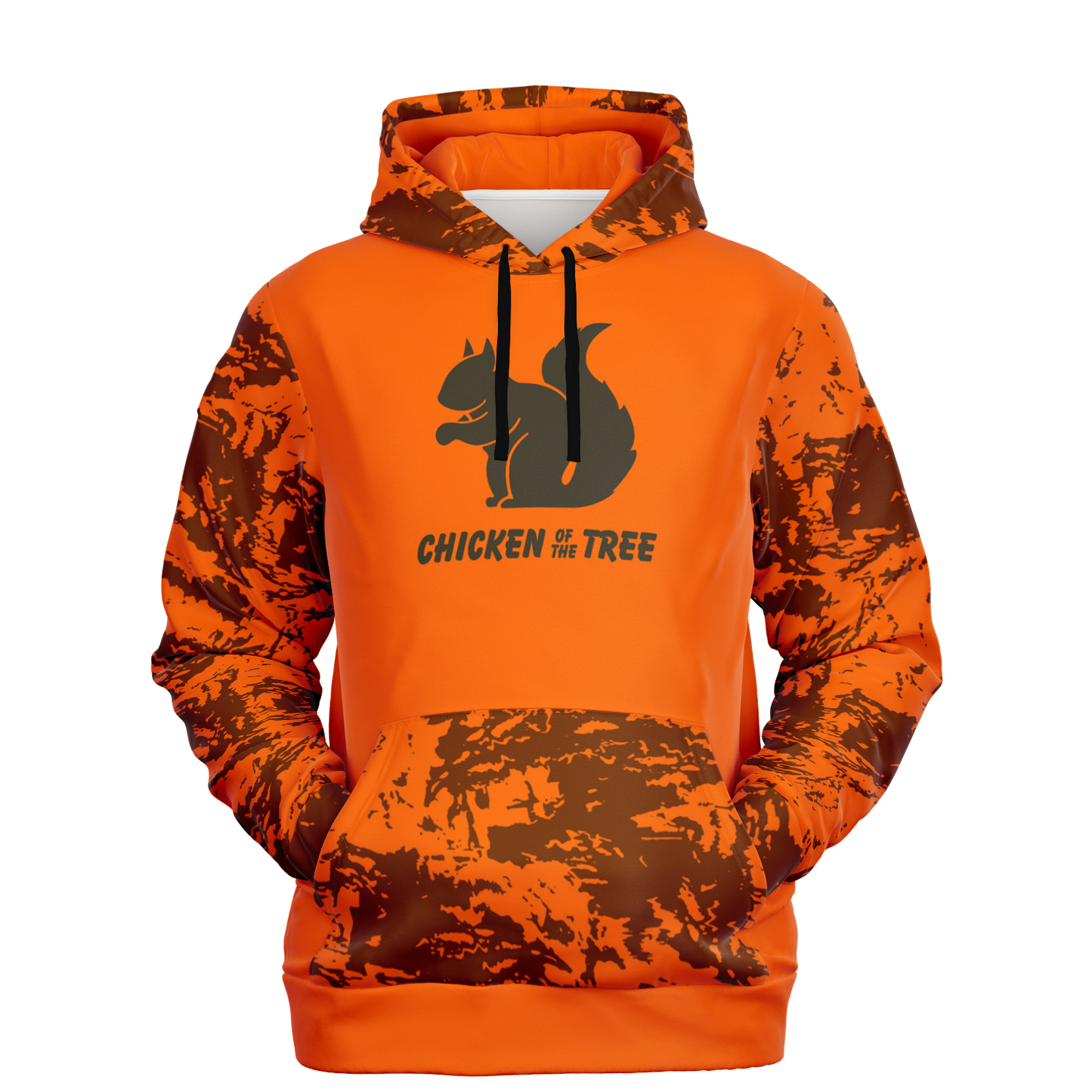 Squirrel Hunting, Chicken of the Tree, MId Weight Pullover Hoodie (Orange)