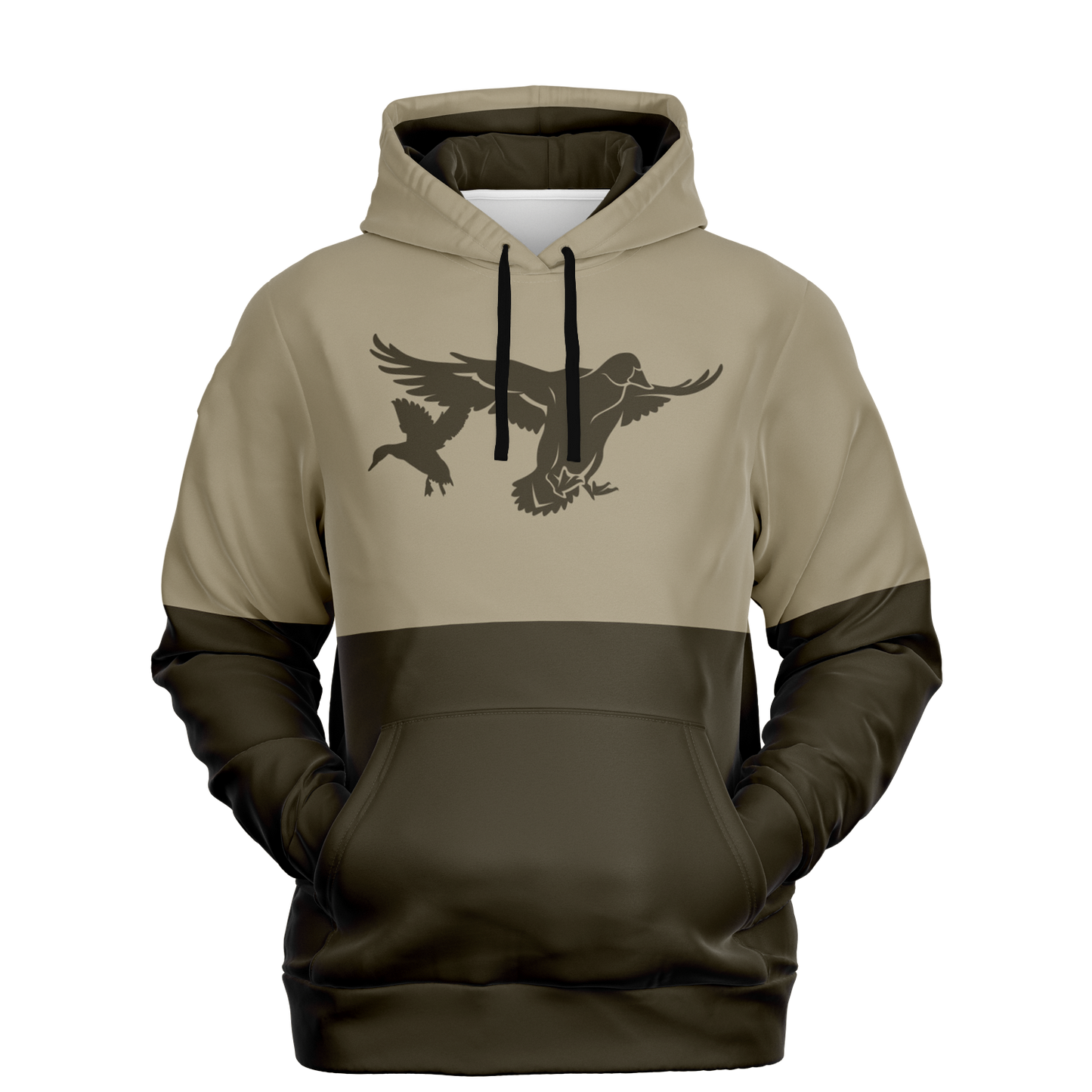 Duck Hunting, Mid Weight Pullover Hoodie (Tan/Brown)