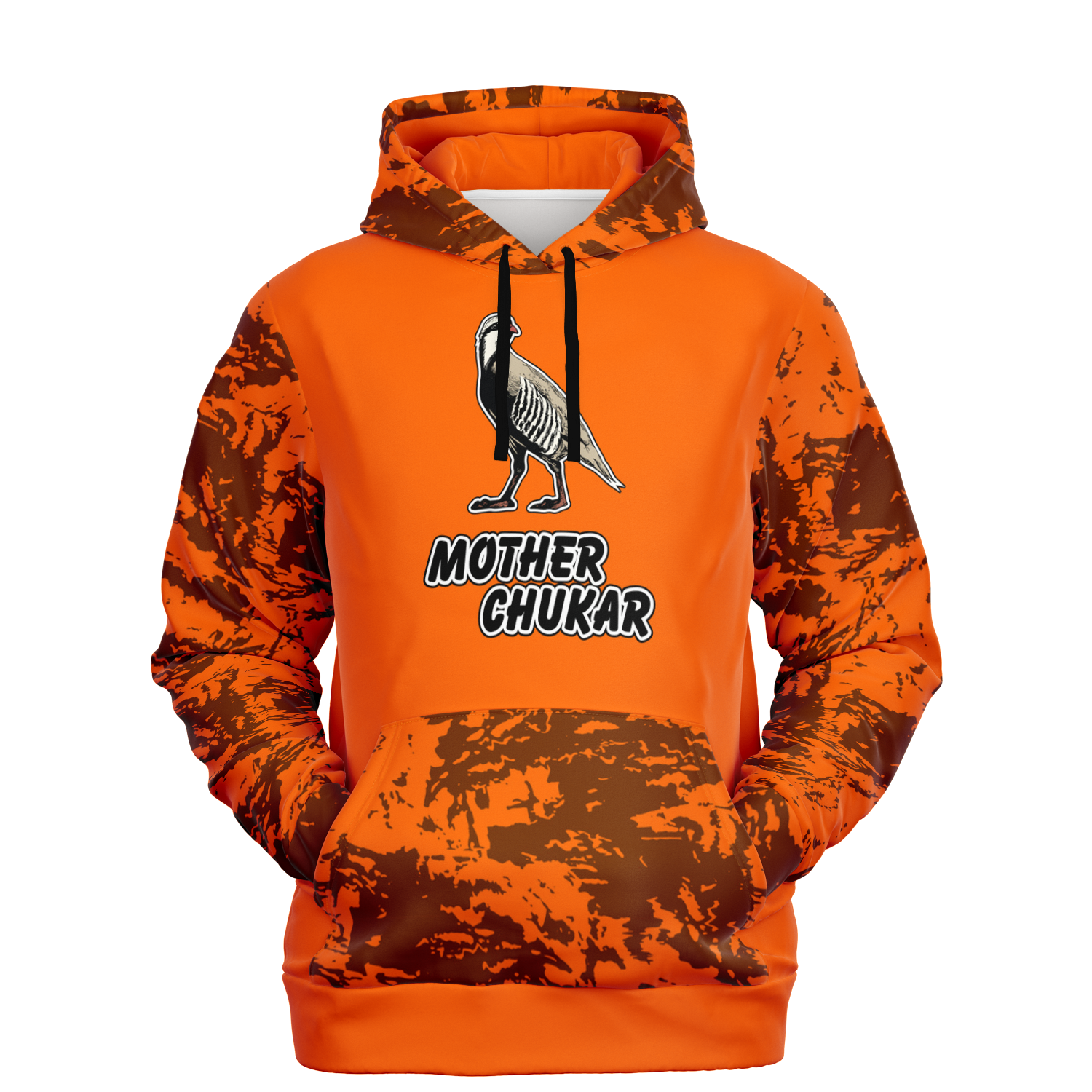 Chukar Hunting, Mother Chukar, Mid Weight Pullover Hoodie, Orange Camo ...