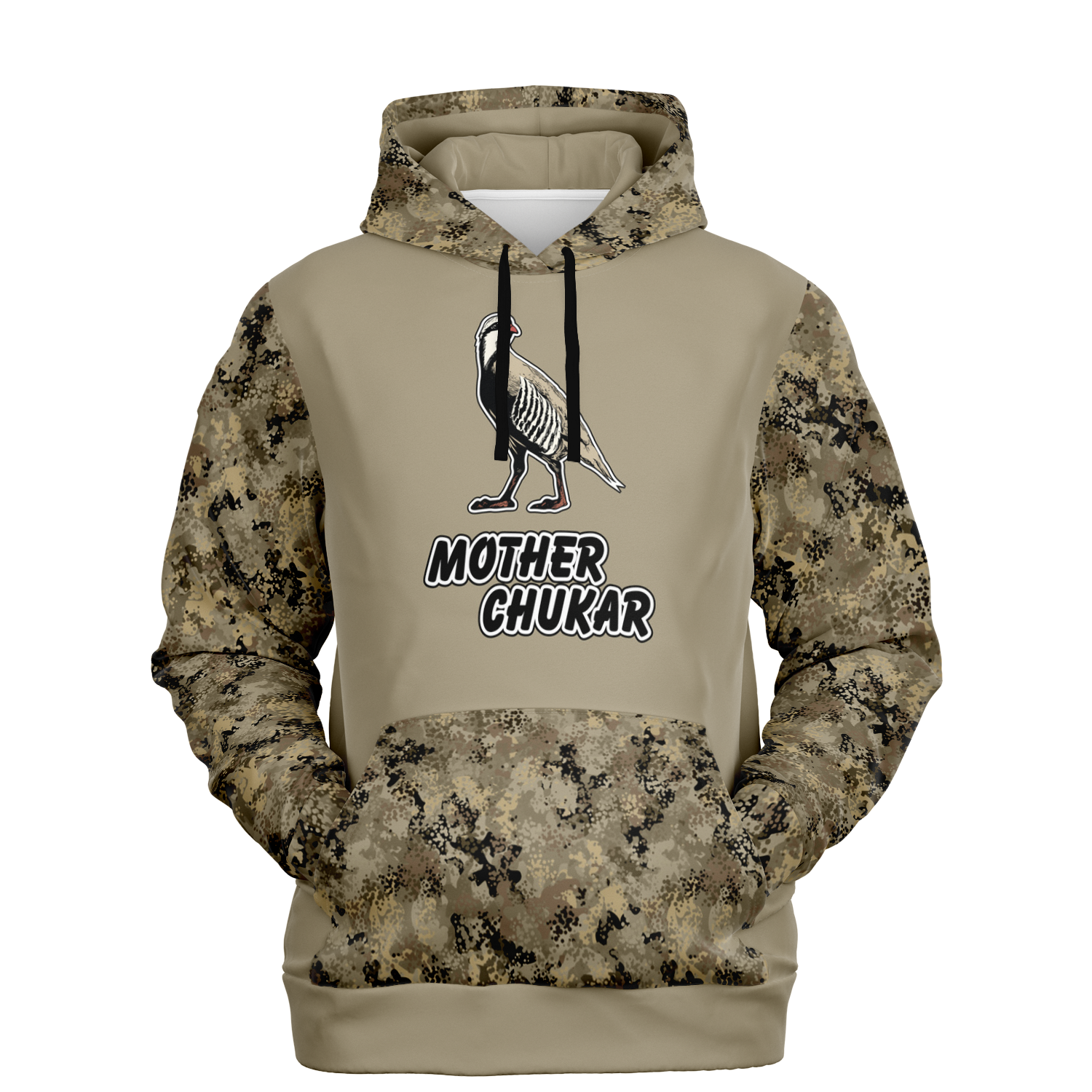 Chukar Hunting, Mother Chukar, Mid Weight Pullover Hoodie, Tan Camo ...