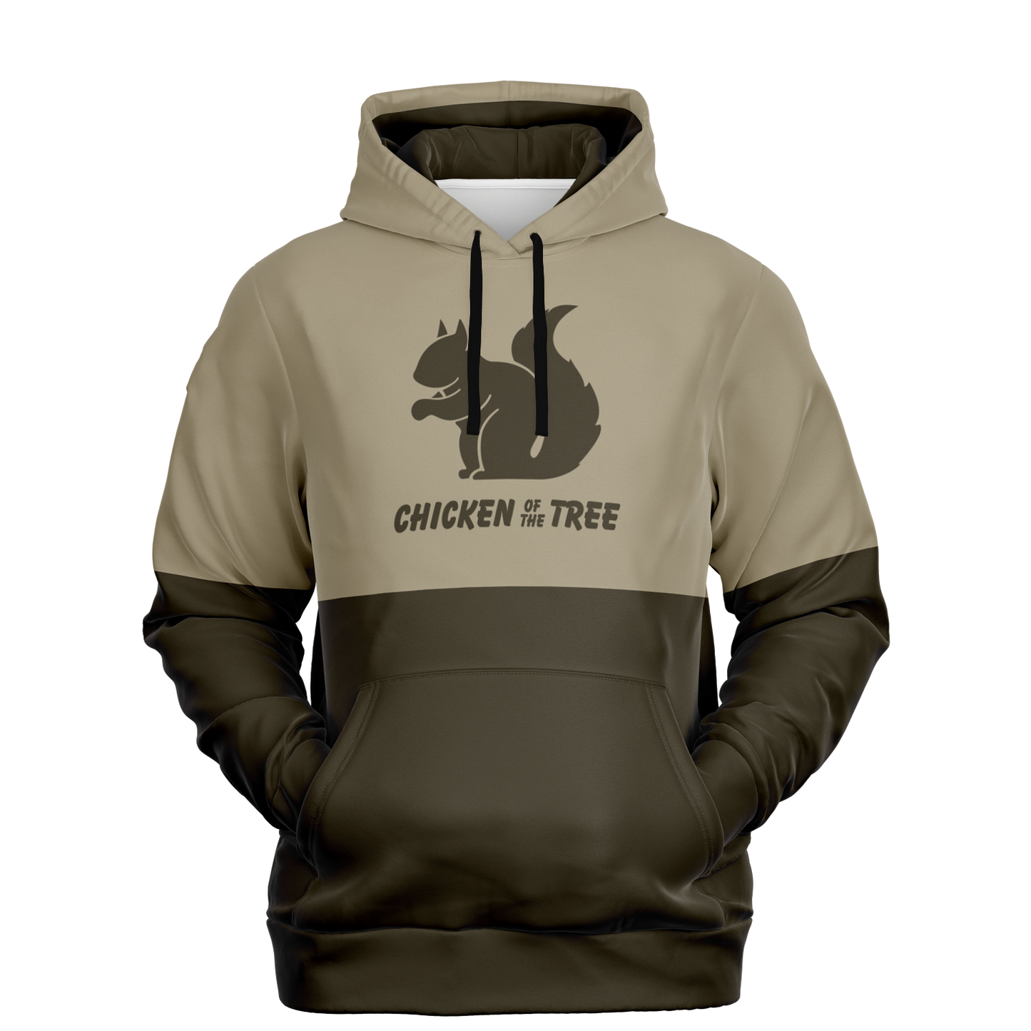 Squirrel Hunting, Chicken of the Tree, MId Weight Pullover Hoodie (Tan/Brown)