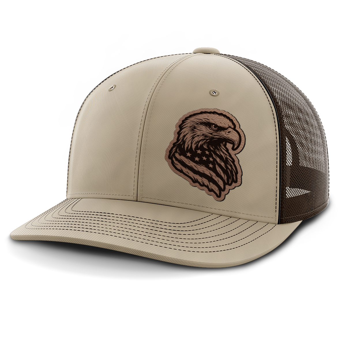 Eagle Flag (left), Leather Patch Hat