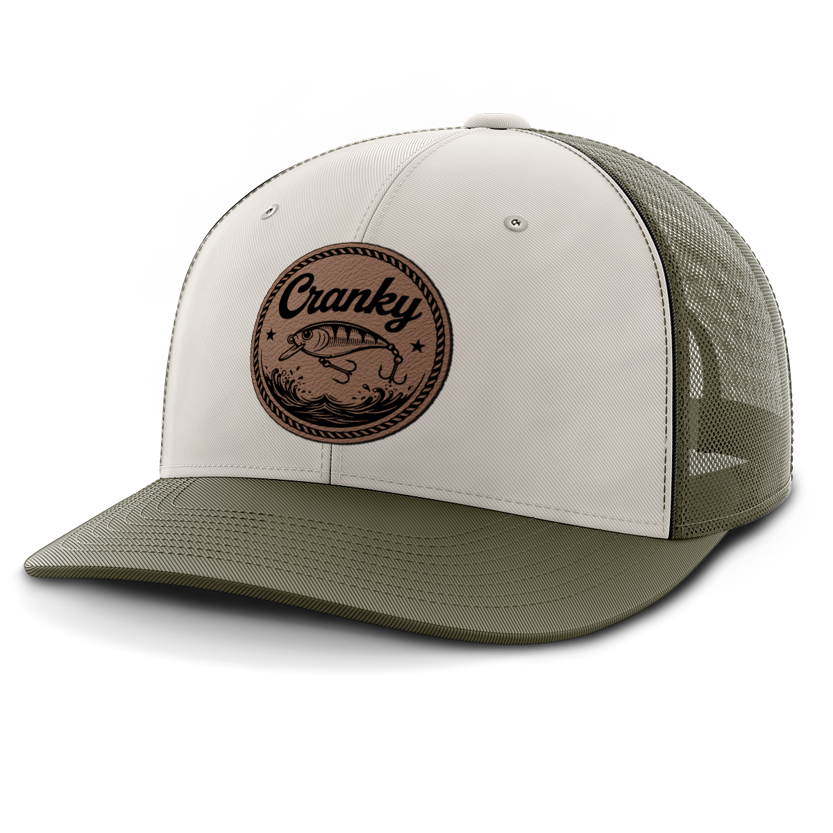 Cranky, Crankbait (round), Leather Patch Hat