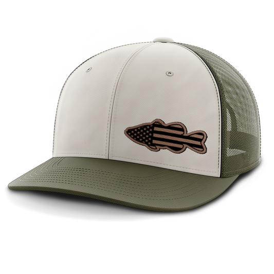 Bass Flag, Leather Patch Hat