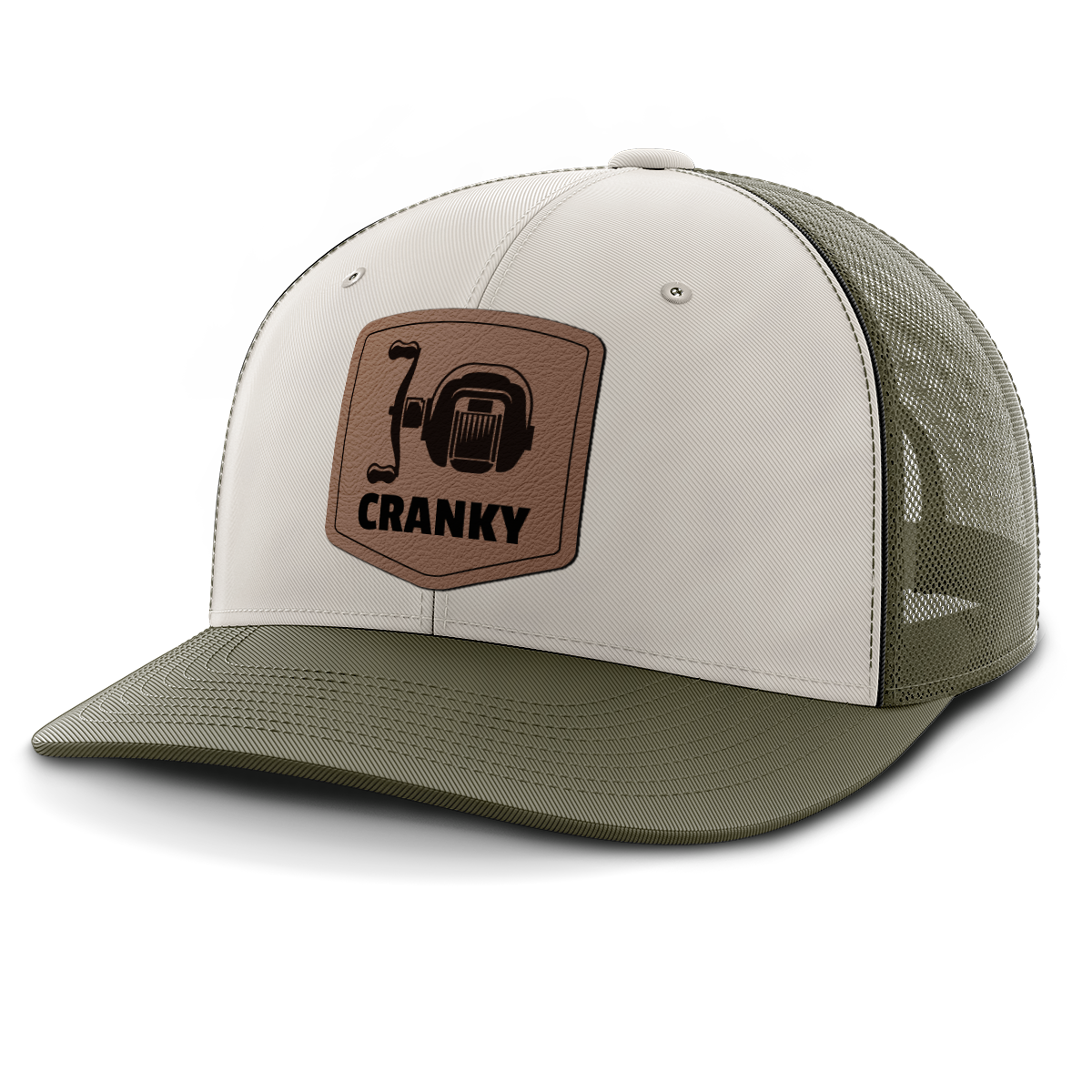 Cranky, Baitcaster, Leather Patch Hat