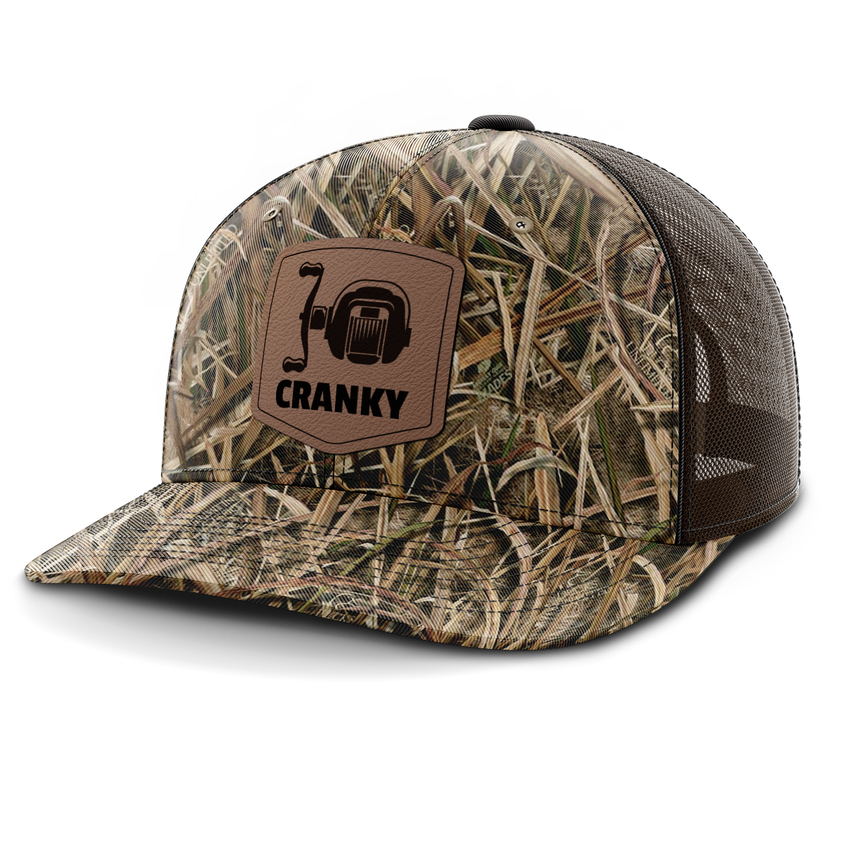 Cranky, Baitcaster, Leather Patch Hat