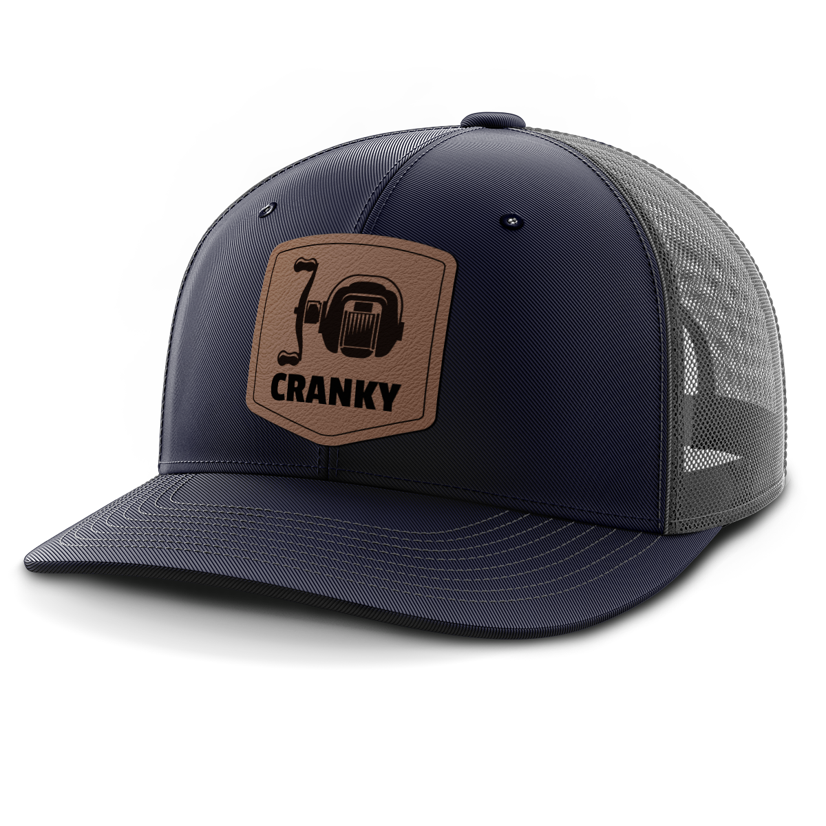 Cranky, Baitcaster, Leather Patch Hat