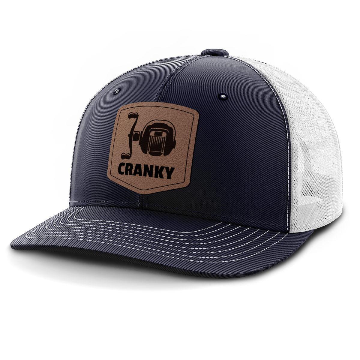 Cranky, Baitcaster, Leather Patch Hat