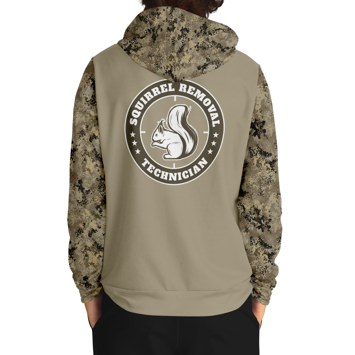 Squirrel Hunting, Chicken of the Tree, MId Weight Pullover Hoodie (Tan Camo)