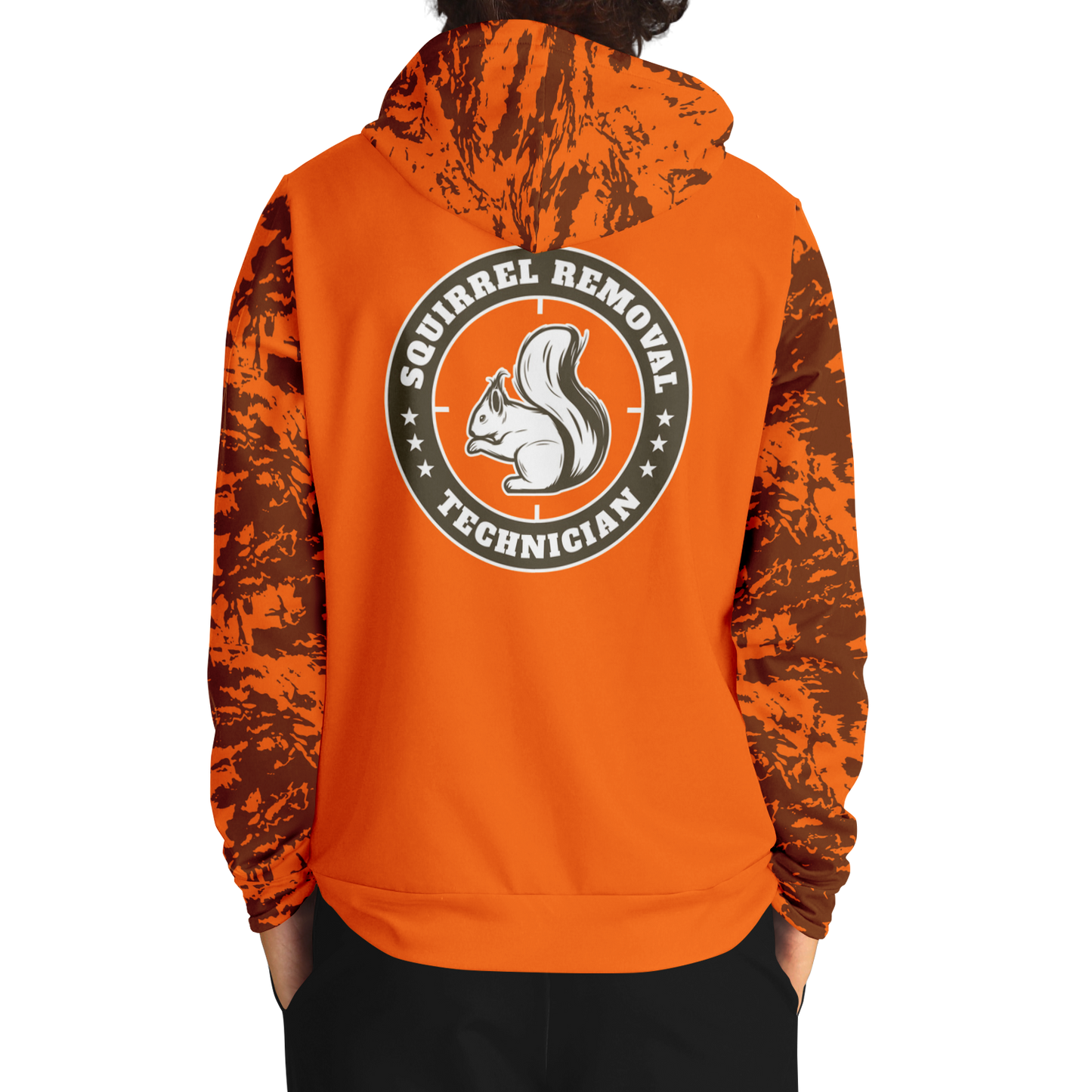 Squirrel Hunting, Chicken of the Tree, MId Weight Pullover Hoodie (Orange)