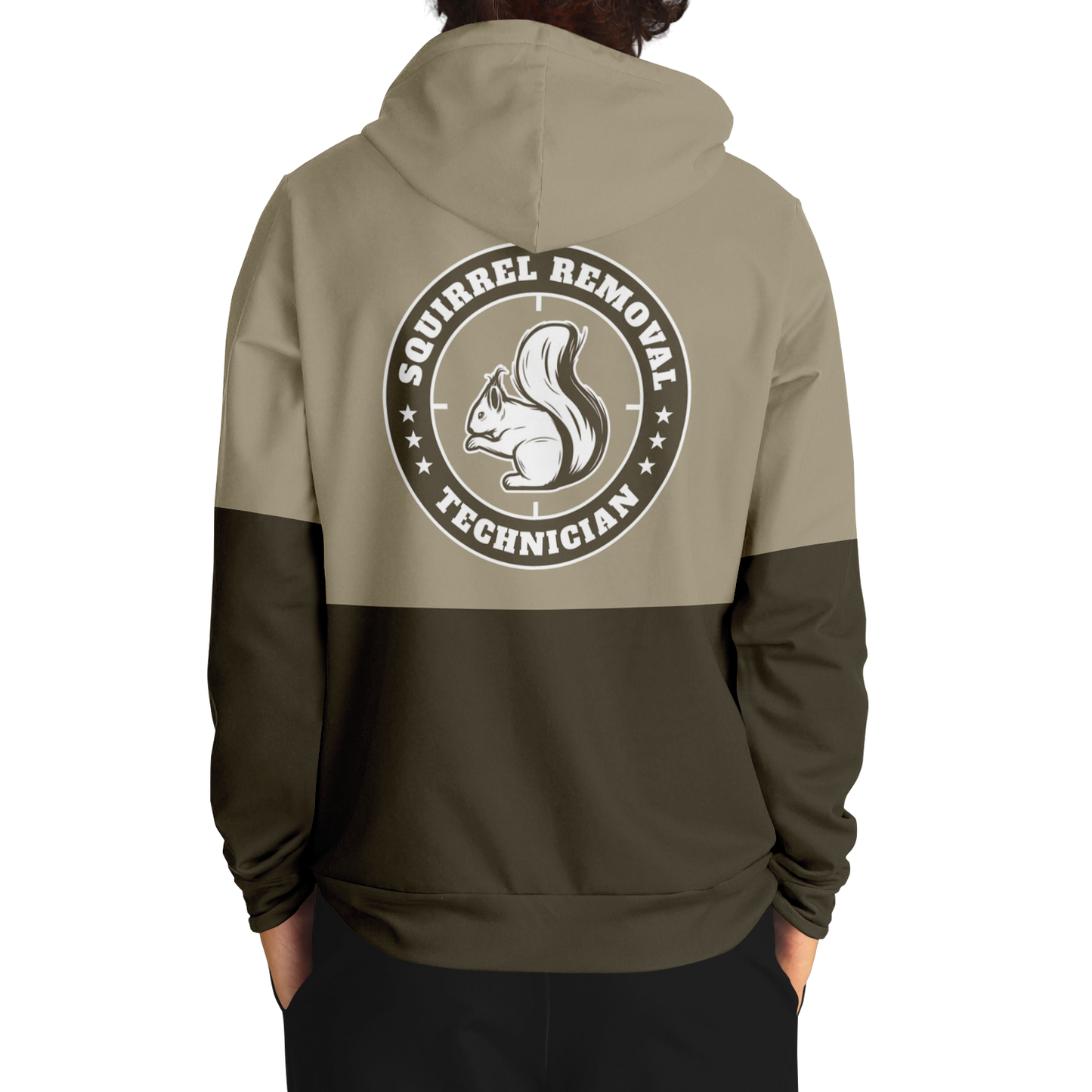 Squirrel Hunting, Chicken of the Tree, MId Weight Pullover Hoodie (Tan/Brown)