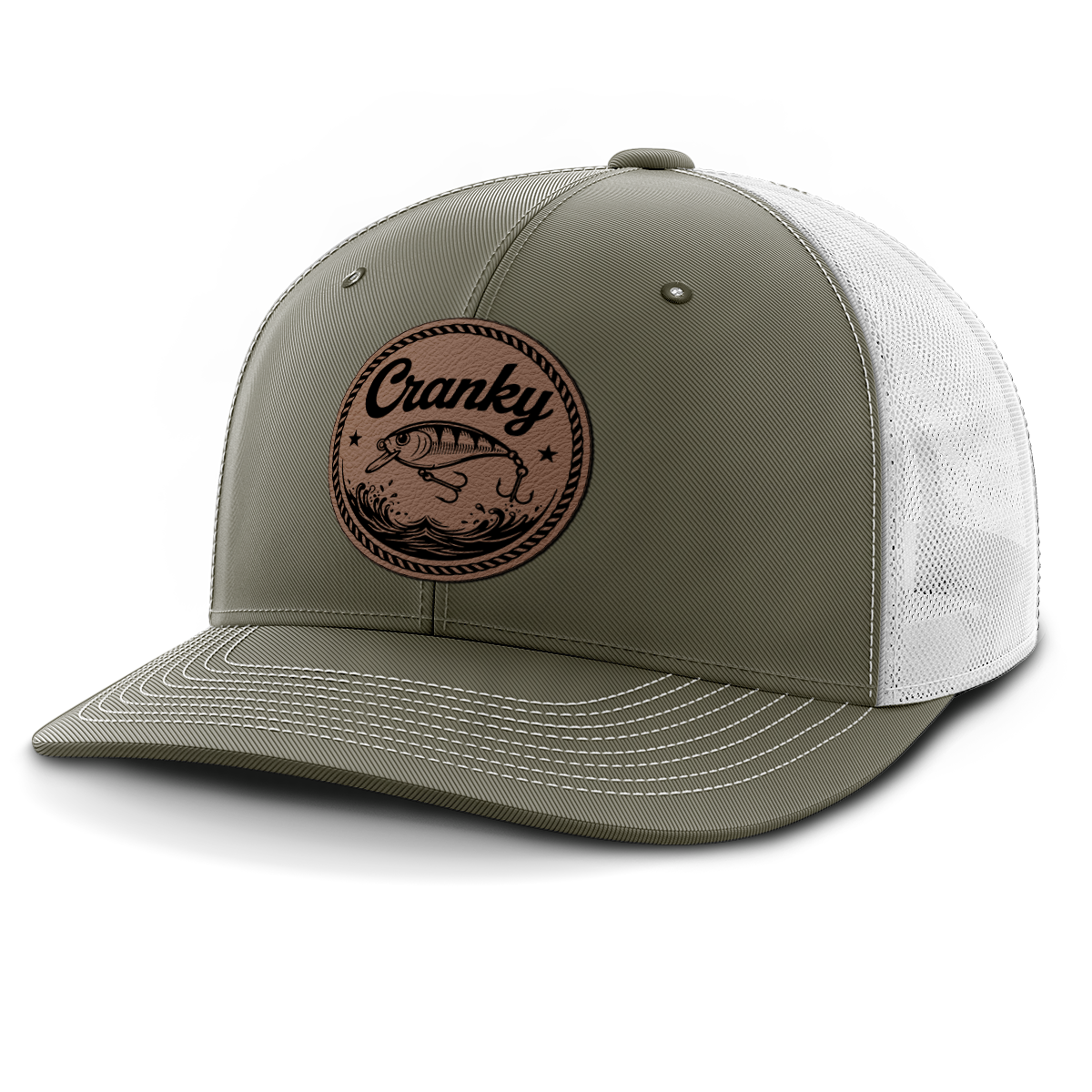 Cranky, Crankbait (round), Leather Patch Hat
