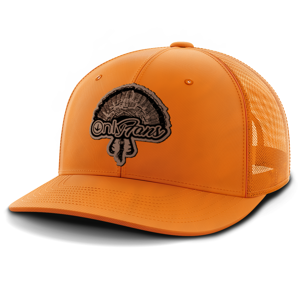 Leather Patch Trucker Hat, Turkey Hunting, Only Fans – Cedar Pine Bay