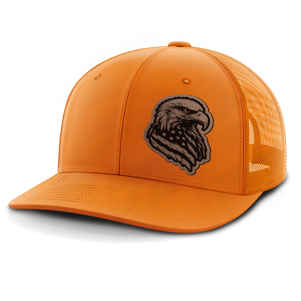 Eagle Flag (left), Leather Patch Hat